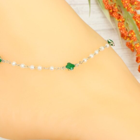 "Handmade Anklet – Elegant & Delicate Jewelry for Women | UNVRC1343 - Picture 8 of 10